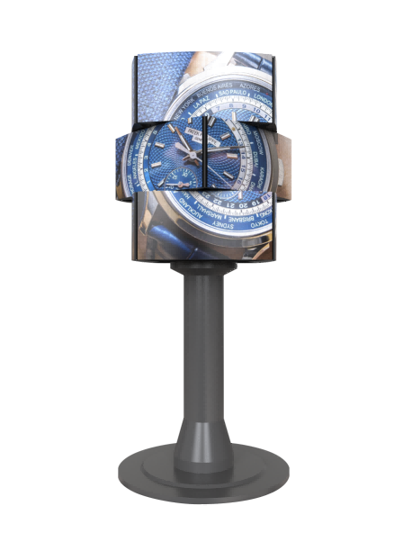 Three-sided robotic rotating display